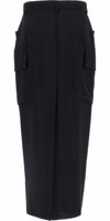 Black Wool Midi Skirt 2