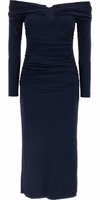 Blue Marabou Midi Dress 1