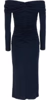 Blue Marabou Midi Dress 2