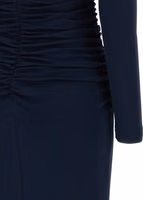 Blue Marabou Midi Dress 4