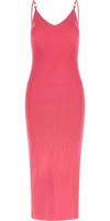 Fuchsia Viscose Midi Dress 1