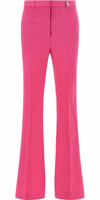 Fuchsia Virgin Wool Flared Pants 1
