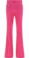 Fuchsia Virgin Wool Flared Pants 2