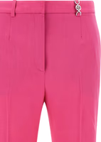 Fuchsia Virgin Wool Flared Pants 3