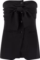 Black Virgin Wool Tank Tops 1