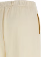 White Silk Casual Pants 4
