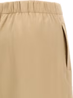 Brown Silk Casual Pants 4