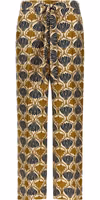 Bicolor Silk Casual Pants 1