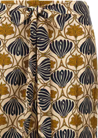 Bicolor Silk Casual Pants 3