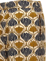 Bicolor Silk Casual Pants 4