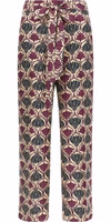 Purple Silk Casual Pants 1