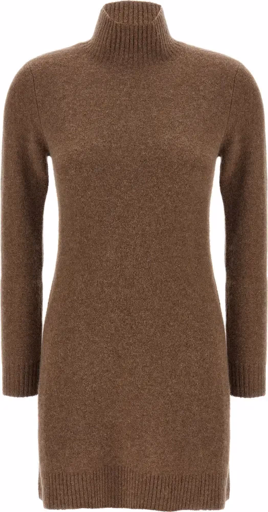 Gray Cashmere Short Dress
