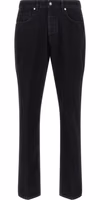 Black Cotton Straight-Leg Jeans 1