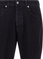 Black Cotton Straight-Leg Jeans 3