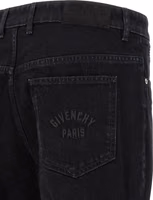 Black Cotton Straight-Leg Jeans 4