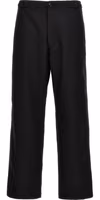 Black Polyester Casual Pants 1