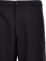 Black Polyester Casual Pants 3