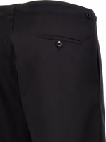 Black Polyester Casual Pants 4