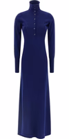 فستان طويل أزرق من الكشمير 1