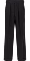 Black Polyester Casual Pants 1