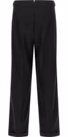 Black Polyester Casual Pants 2
