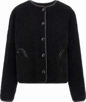 Black Lamb Leather Shell Jacket