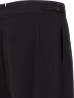 Black Polyester Casual Pants 4