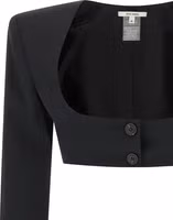 Black Virgin Wool Blazer 3