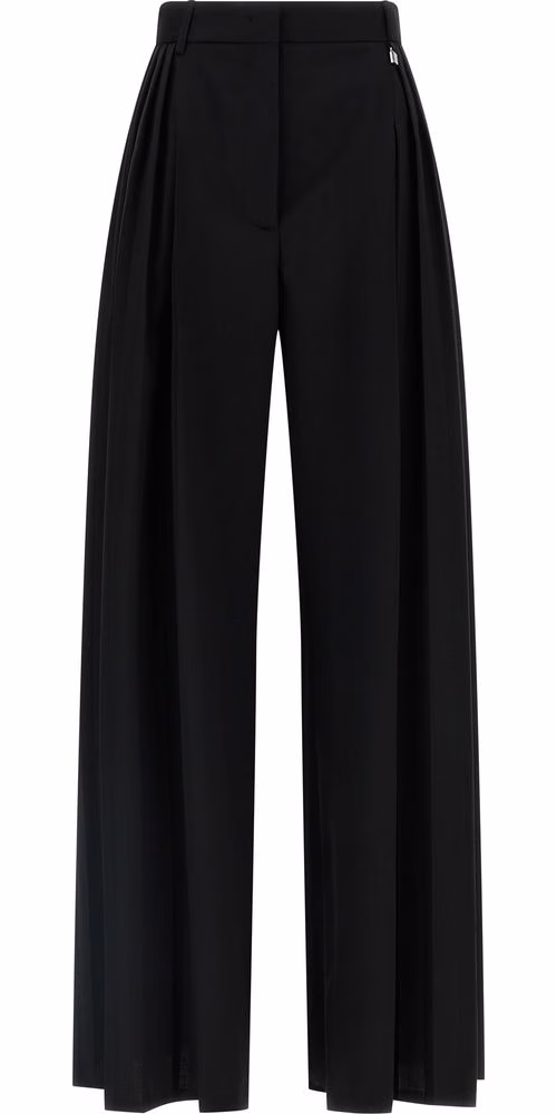 Black Virgin Wool Dress Pants