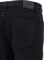 Black Cotton Straight-Leg Jeans 4