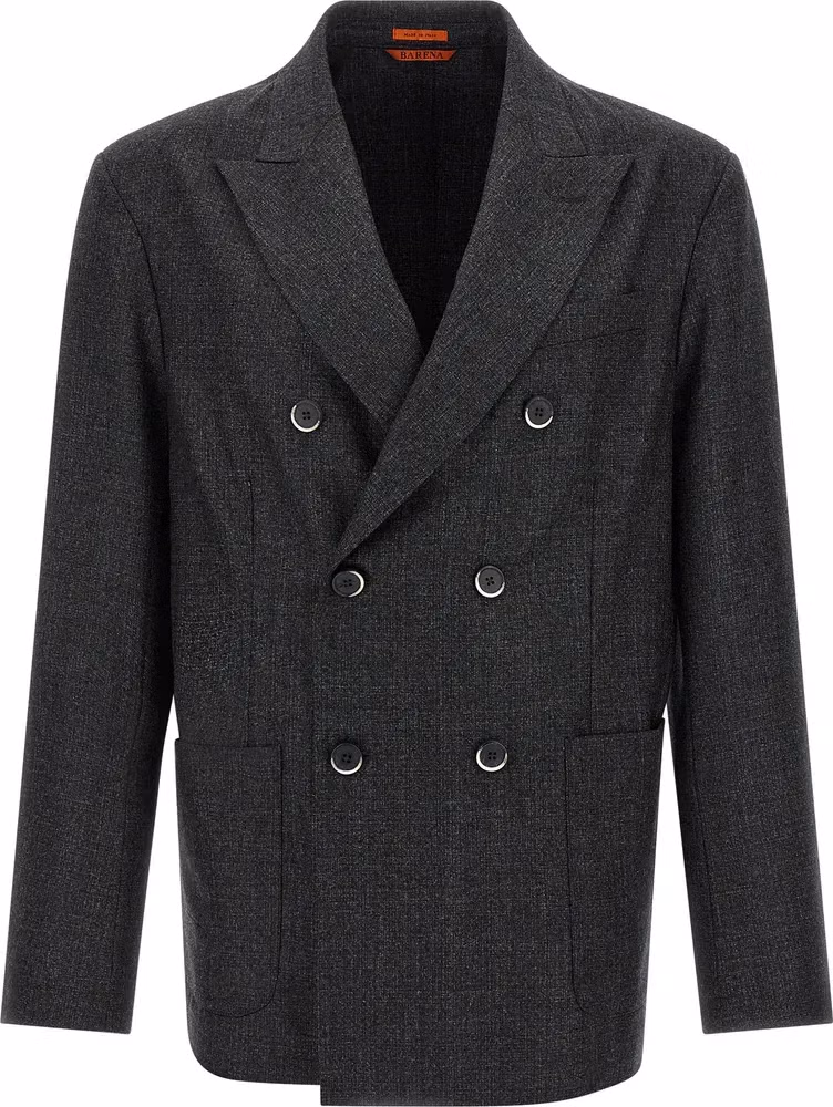 Gray Virgin Wool Blazer