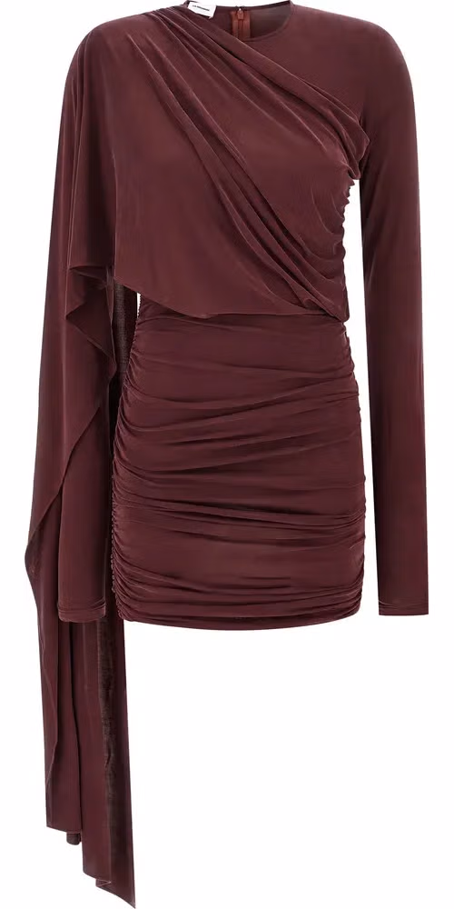 Bordeaux Copper Short Dress