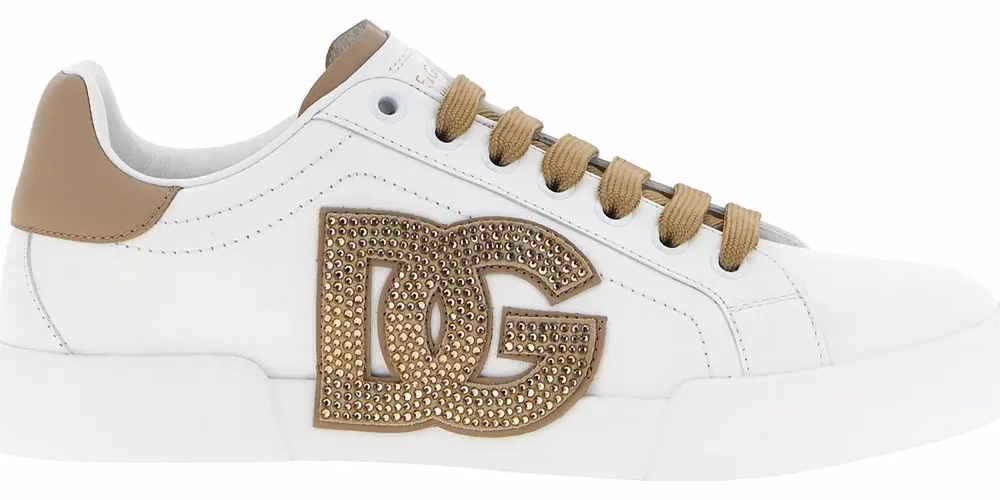 Beige Calfskin Sneakers