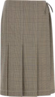 Gray Polyester Midi Skirt 1