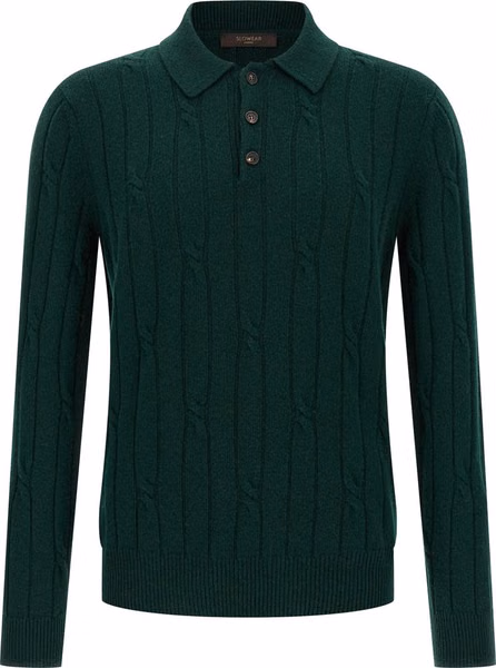Bicolor Virgin Wool Polo Shirt