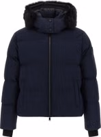 Blue Nylon Full-Length Jacket 1