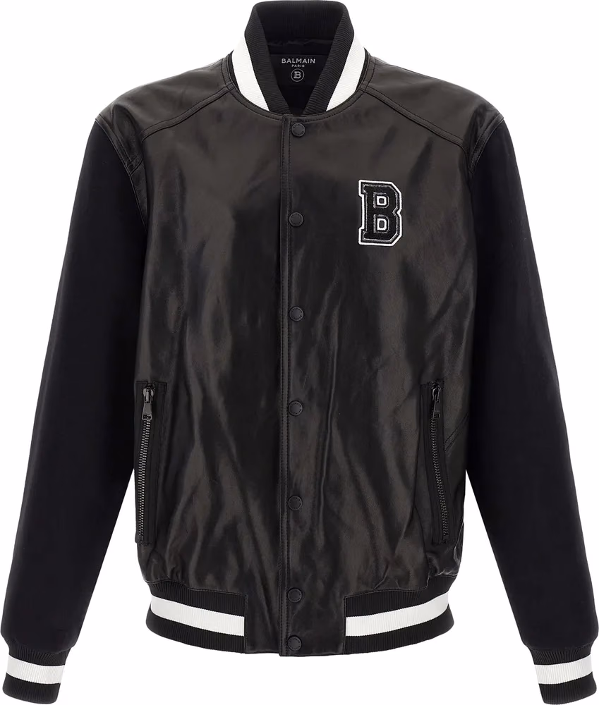 Bicolor Lamb Leather Leather Jacket