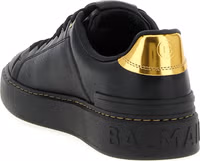 Black Lamb Leather Low Top Sneakers 3