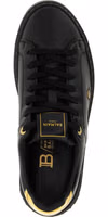 Black Lamb Leather Low Top Sneakers 4