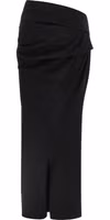Black Wool Midi Skirt 2