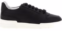 Black Leather Low Top Sneakers 1