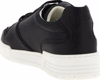 Black Leather Low Top Sneakers 3
