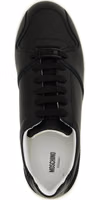 Black Leather Low Top Sneakers 4