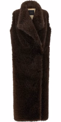 Brown Polyester Coat