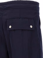 Blue Nylon Casual Pants 4
