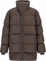 Brown Nylon Full-Length Jacket 1