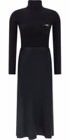 Black Lycra Midi Dress 1