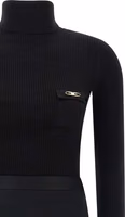 Black Lycra Midi Dress 3