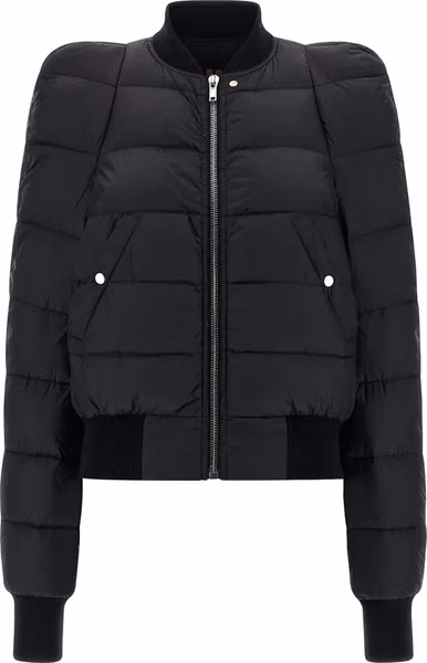 Black Nylon Bomber