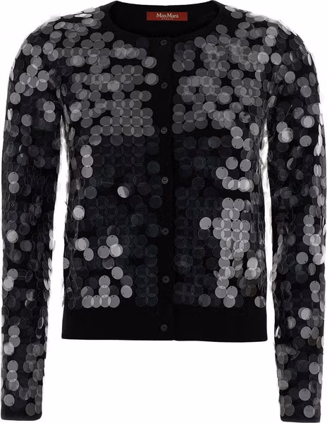 Black Virgin Wool Cardigan